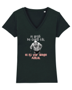 AI GRIJA DE COPIII TAI, EI ITI VOR ALEGE AZILUL - batran 3 Tricou mânecă scurtă guler V Damă Evoker