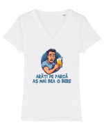 ARATI DE PARCA AS MAI BEA O BERE 1 Tricou mânecă scurtă guler V Damă Evoker