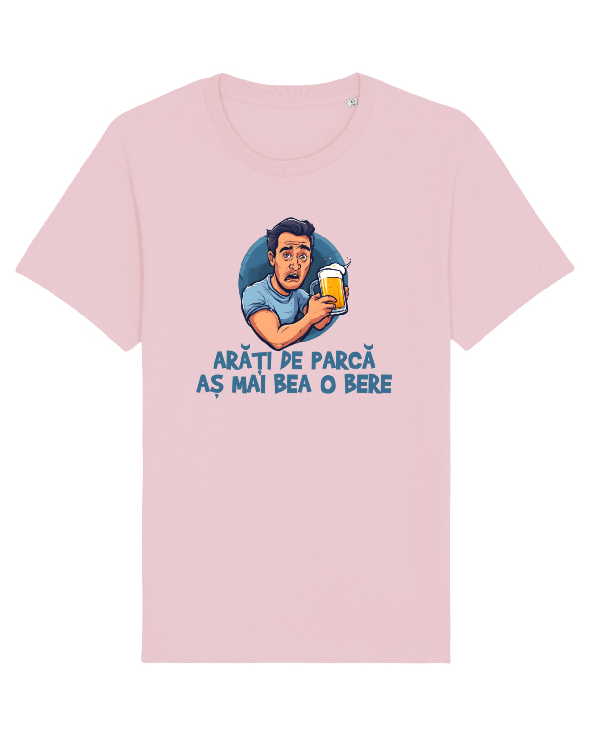 Tricou mânecă scurtă Unisex Rocker Cotton Pink