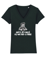 ARATI DE PARCA AS MAI BEA O BERE 2 Tricou mânecă scurtă guler V Damă Evoker