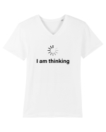 Ma gandesc... Tricou mânecă scurtă guler V Bărbat Presenter