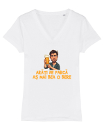 ARATI DE PARCA AS MAI BEA O BERE 3 Tricou mânecă scurtă guler V Damă Evoker