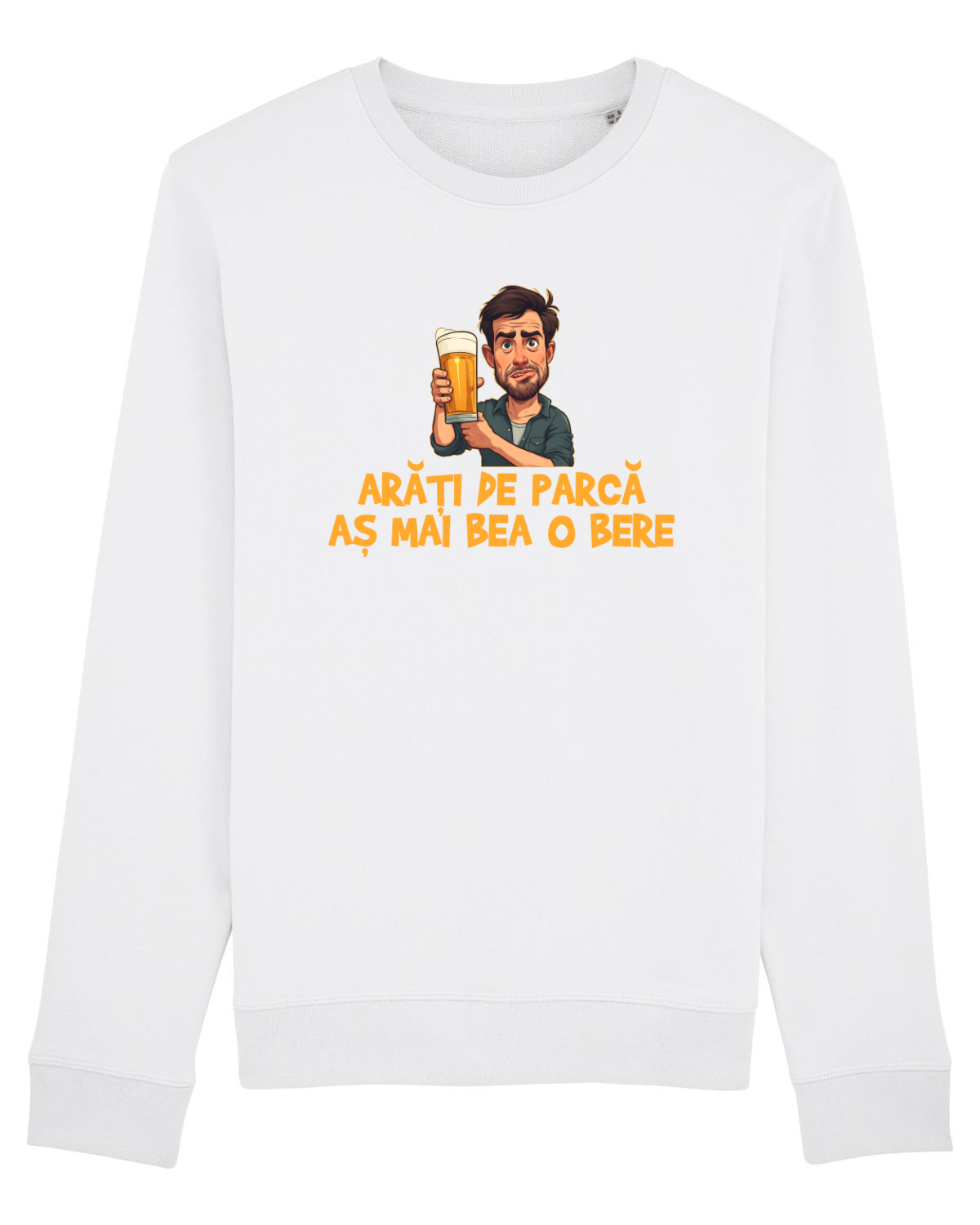 Bluză mânecă lungă Unisex Rise White