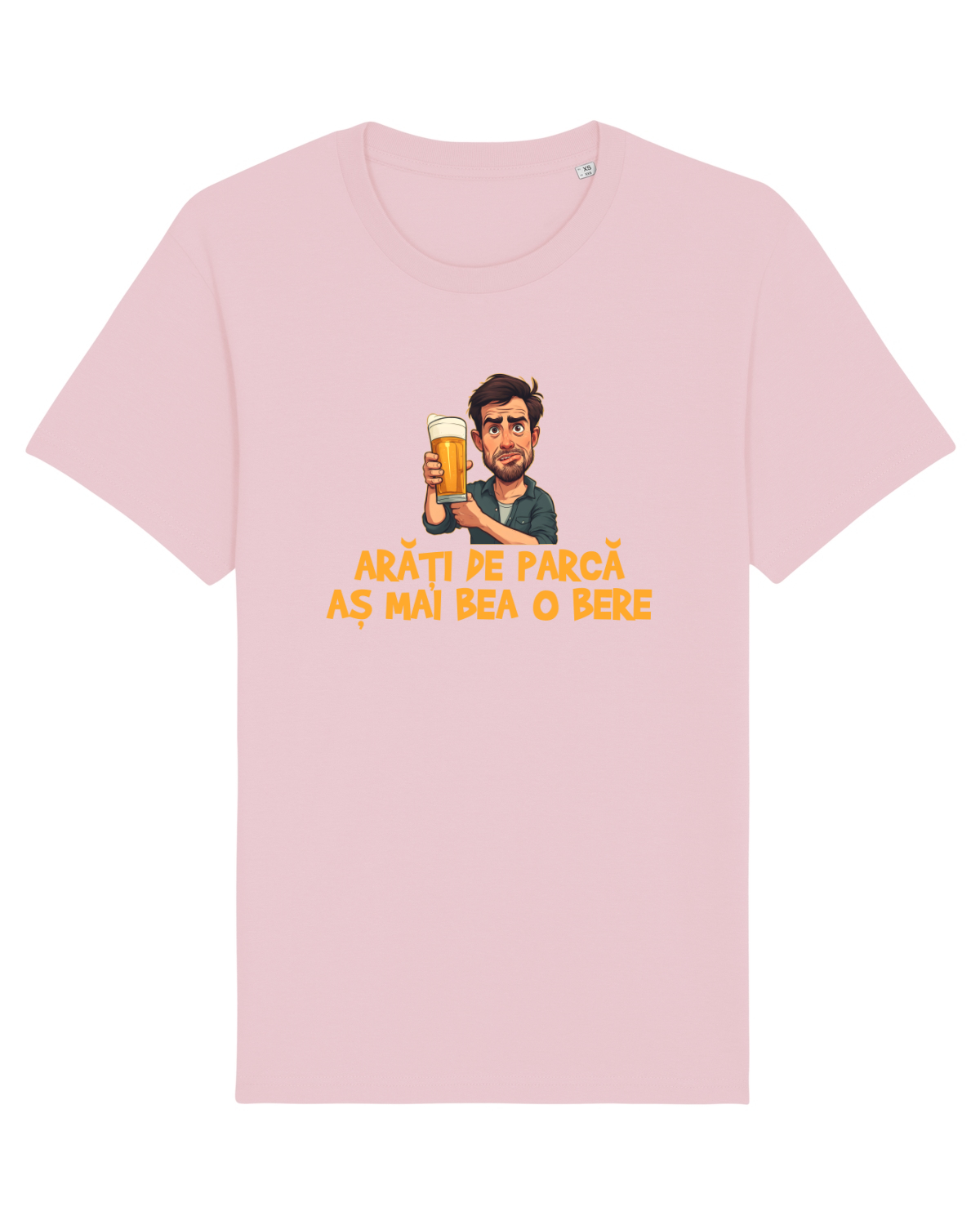 Tricou mânecă scurtă Unisex Rocker Cotton Pink