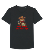 BANII, VIATA SAU MUSTATA - MOTAN COWBOY Tricou mânecă scurtă guler larg Bărbat Skater