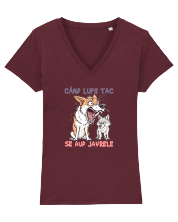 CAND LUPII TAC, SE AUD JAVRELE 7 Burgundy