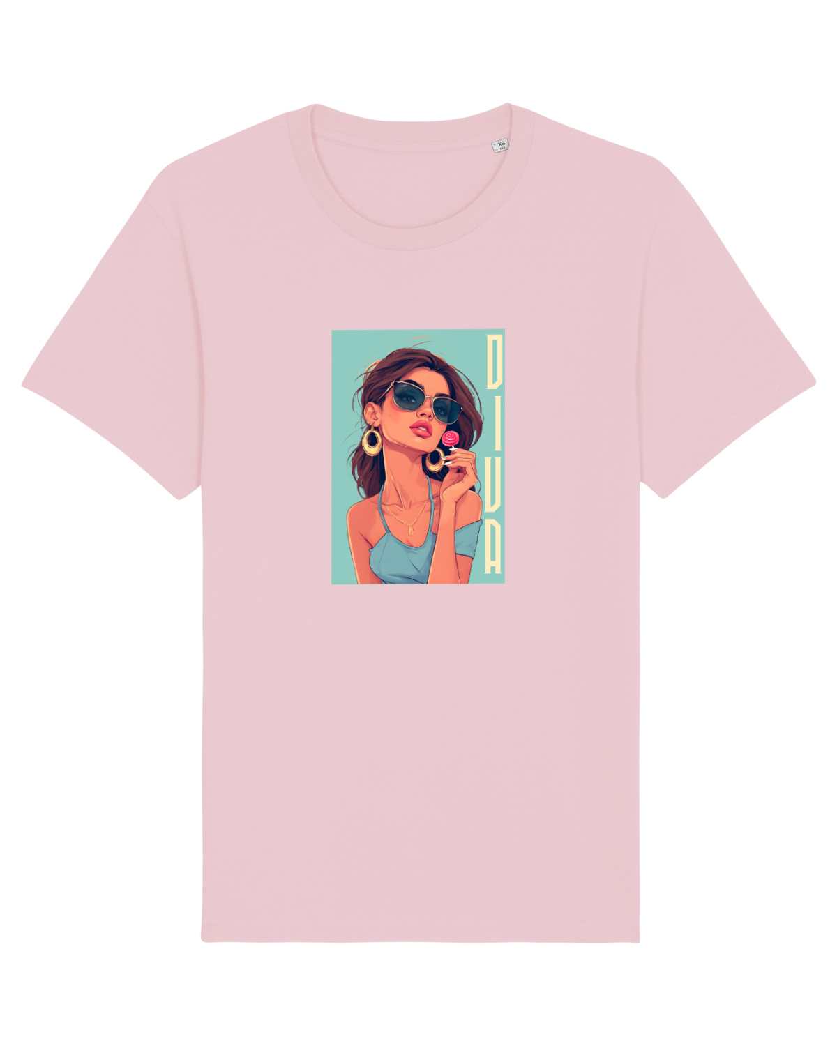 Tricou mânecă scurtă Unisex Rocker Cotton Pink