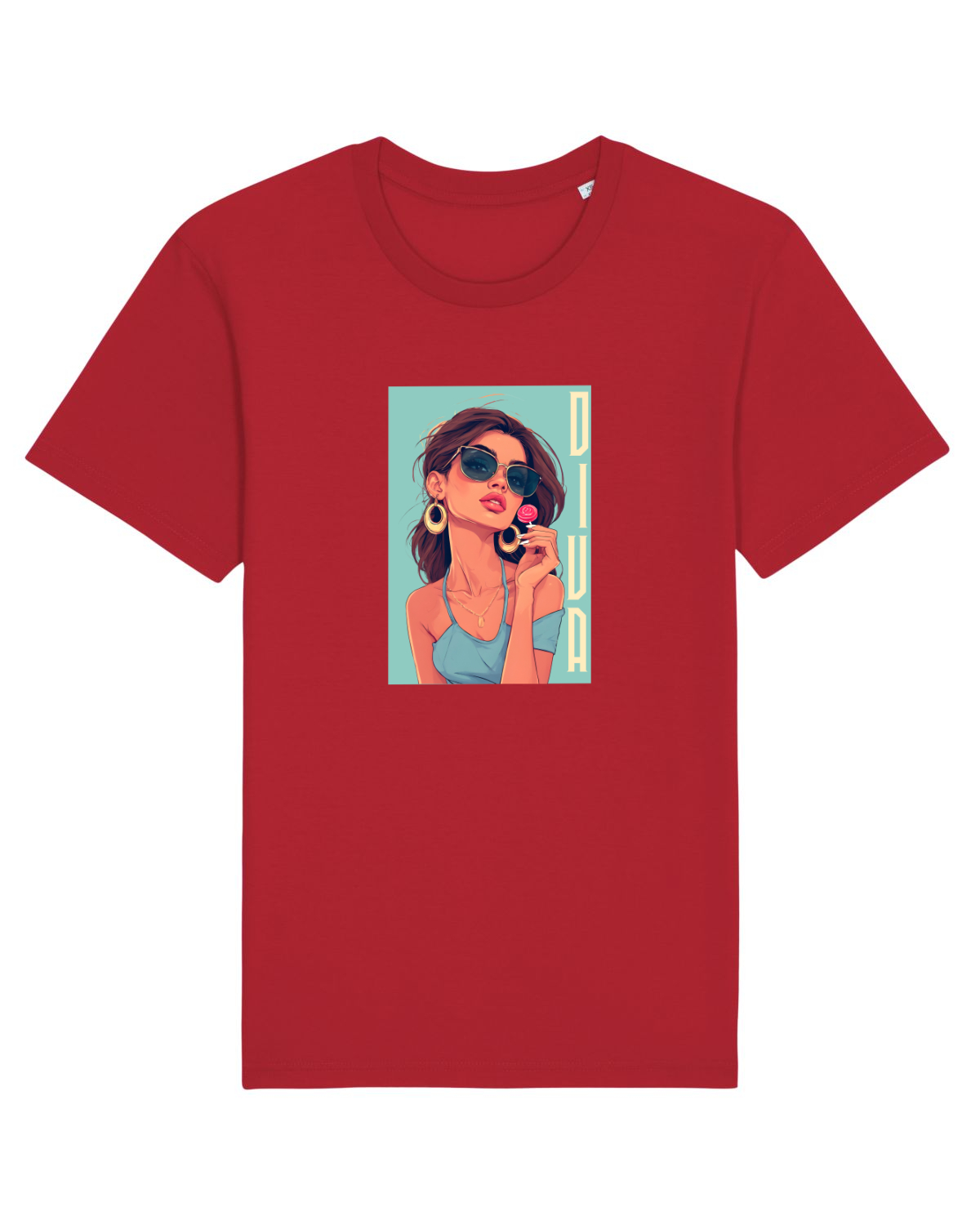 Tricou mânecă scurtă Unisex Rocker Red