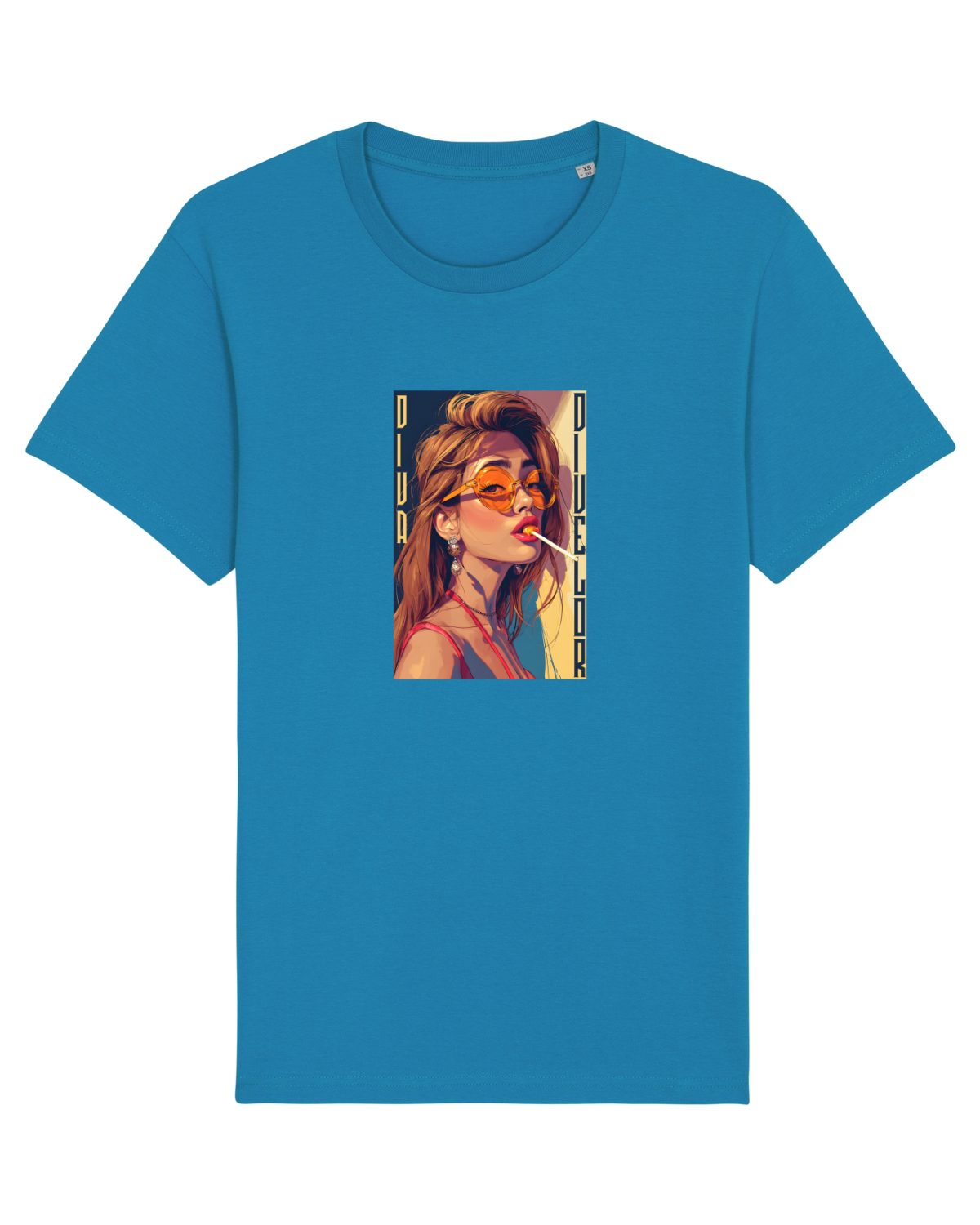 Tricou mânecă scurtă Unisex Rocker Azur