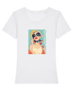 DIVA DIVELOR 2 Tricou mânecă scurtă guler larg fitted Damă Expresser