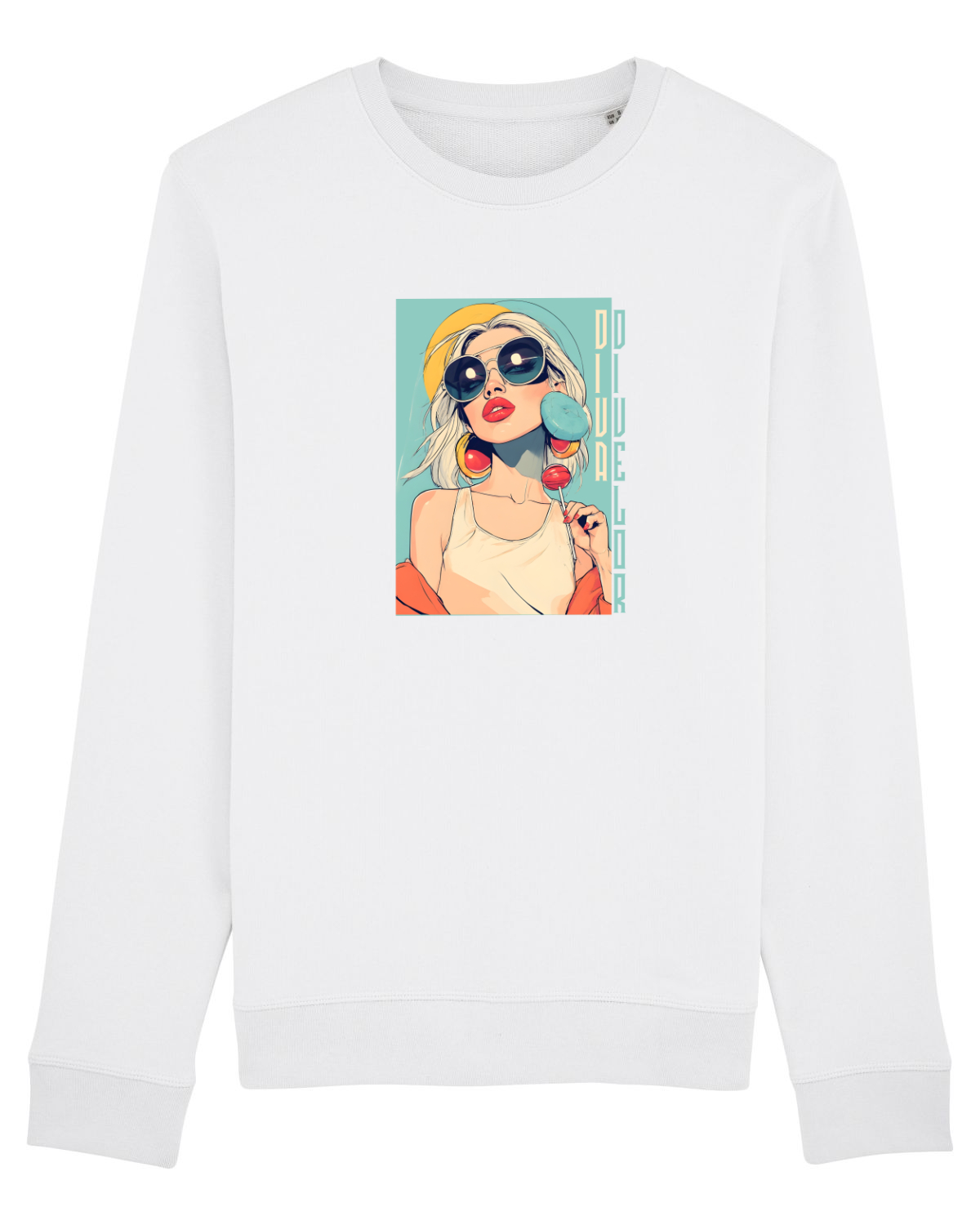 Bluză mânecă lungă Unisex Rise White