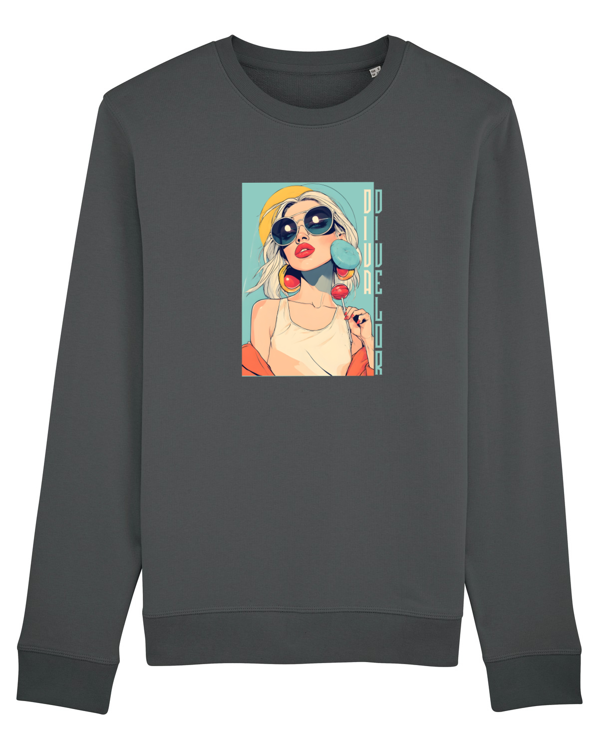 Bluză mânecă lungă Unisex Rise Anthracite