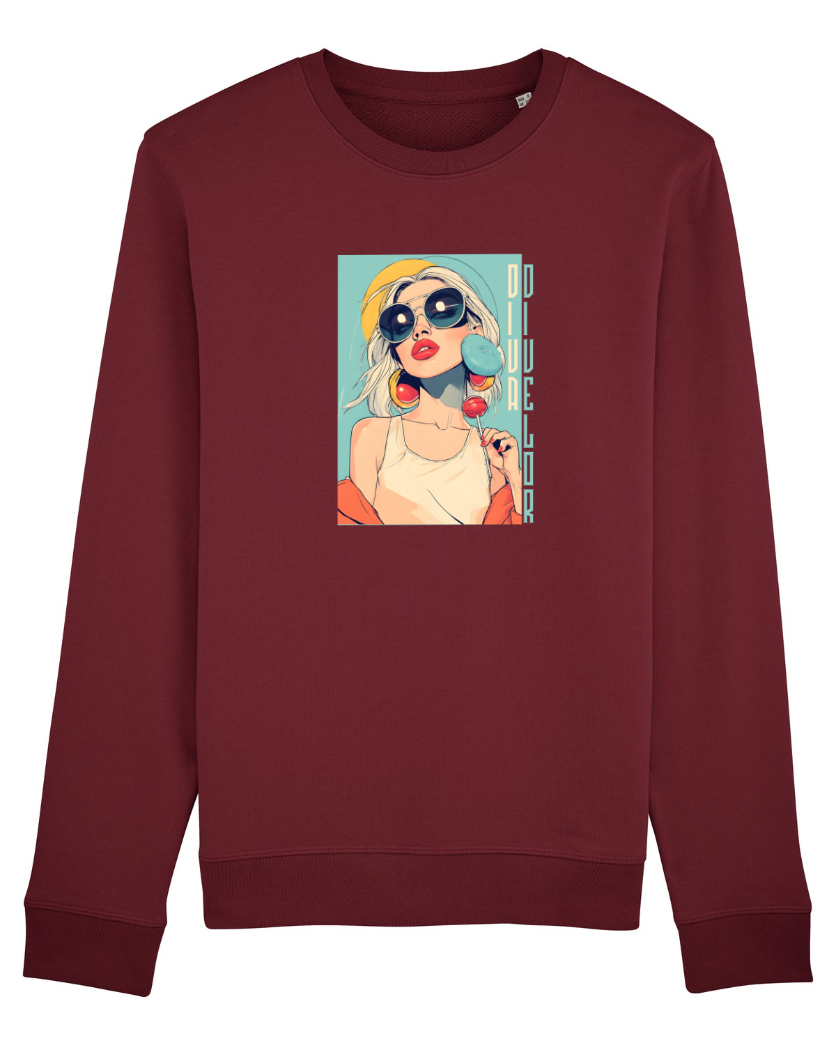 Bluză mânecă lungă Unisex Rise Burgundy