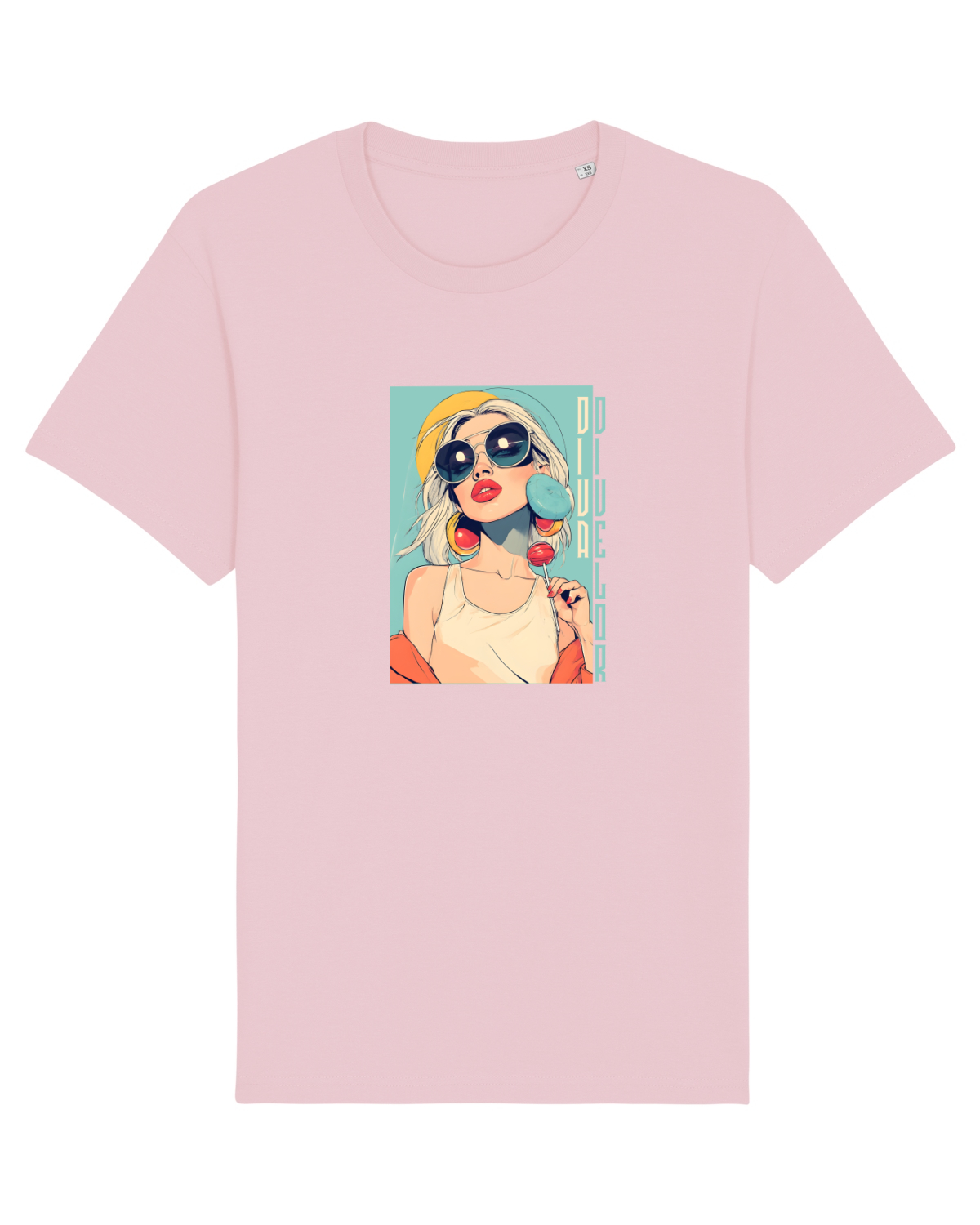Tricou mânecă scurtă Unisex Rocker Cotton Pink