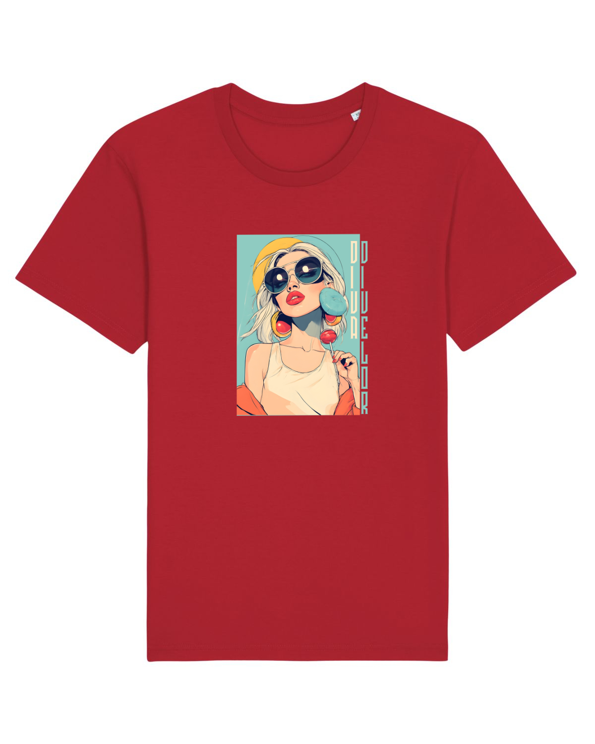 Tricou mânecă scurtă Unisex Rocker Red