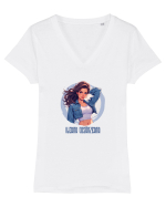 ILEANA COSANZEANA 1 Tricou mânecă scurtă guler V Damă Evoker