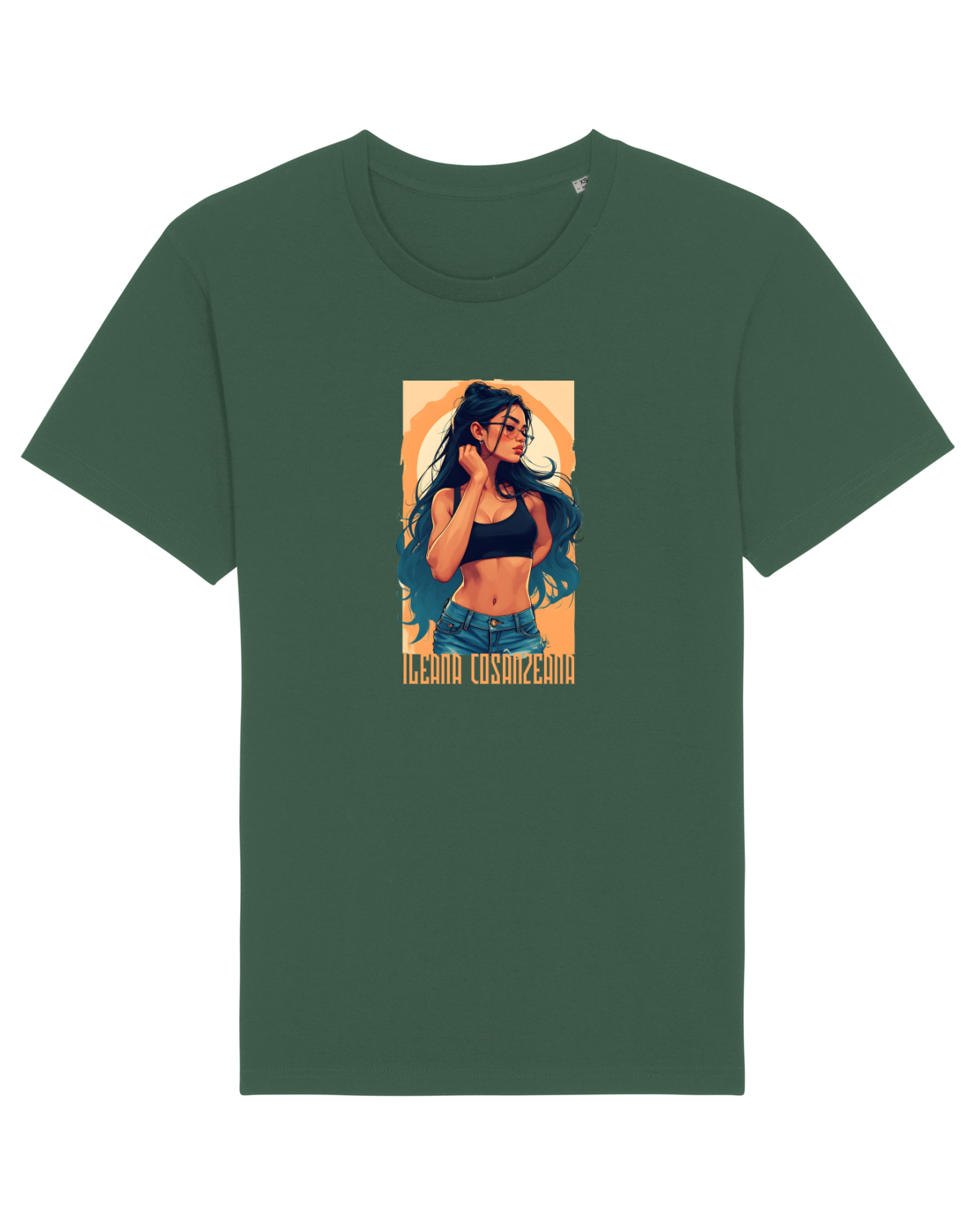 Tricou mânecă scurtă Unisex Rocker Bottle Green