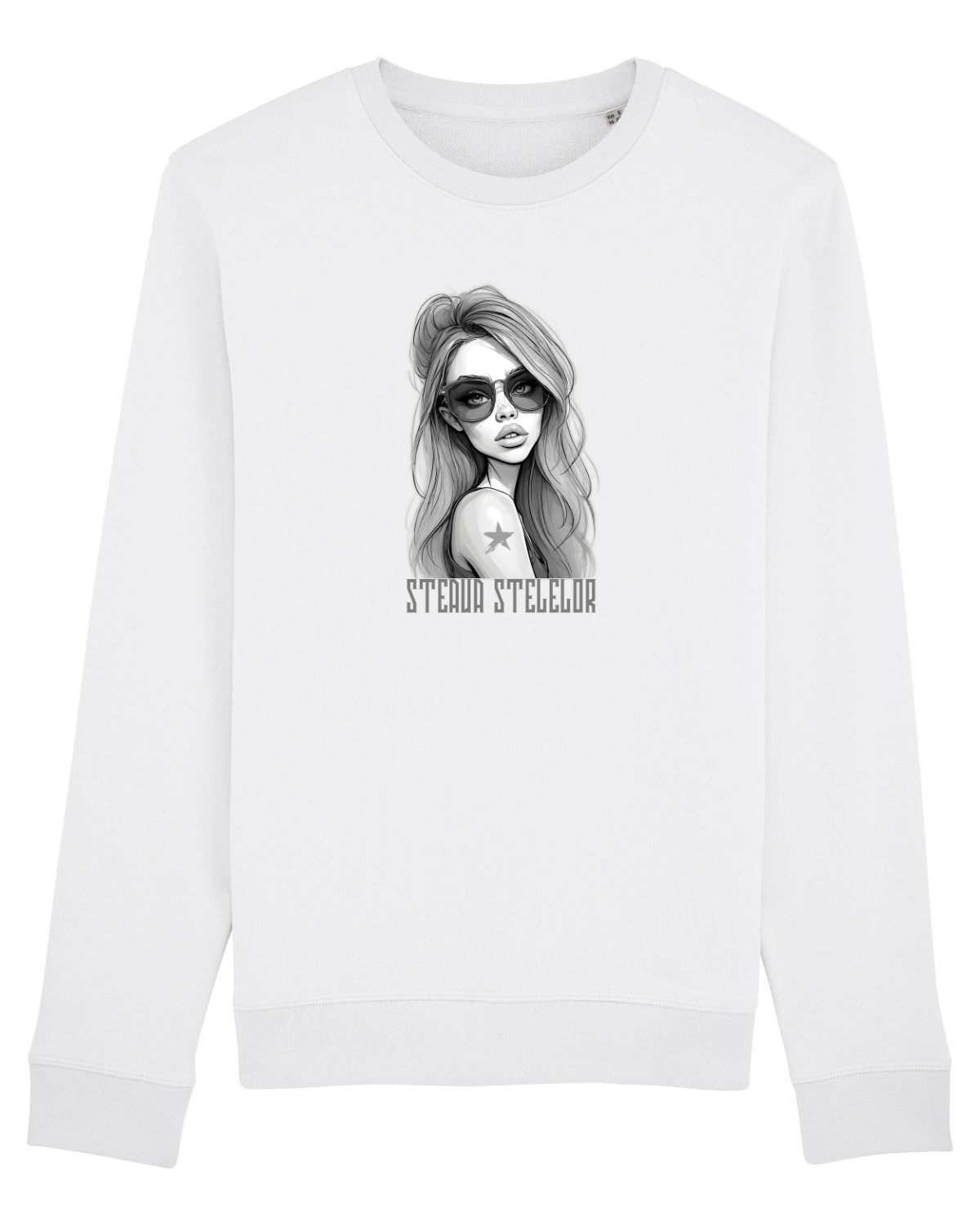 Bluză mânecă lungă Unisex Rise White