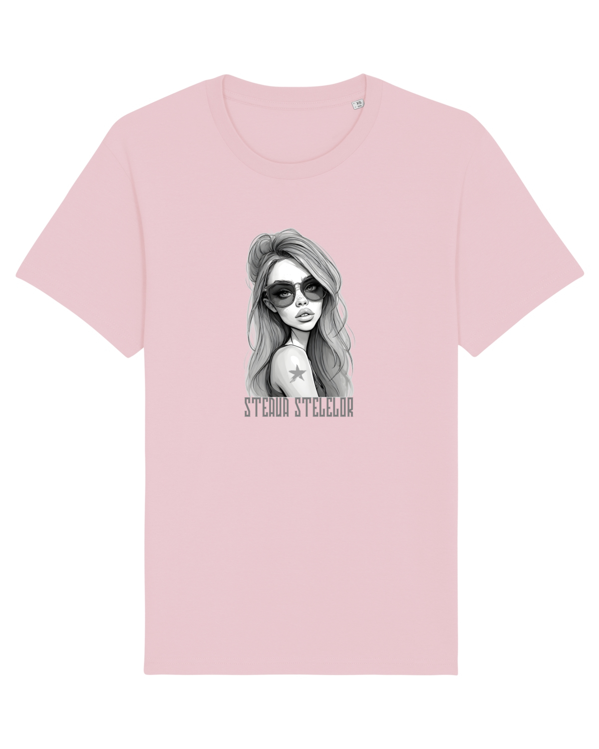 Tricou mânecă scurtă Unisex Rocker Cotton Pink