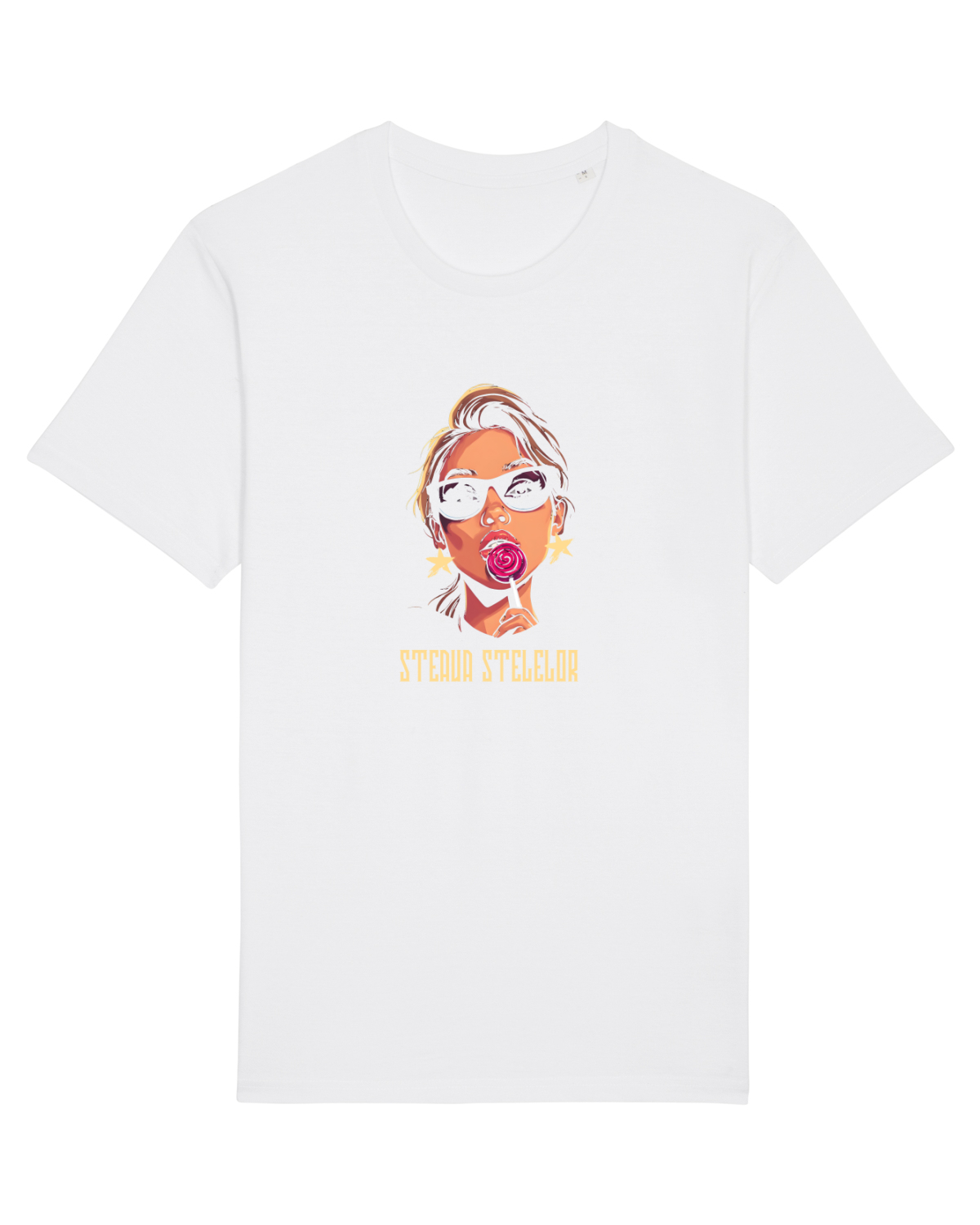 Tricou mânecă scurtă Unisex Rocker White