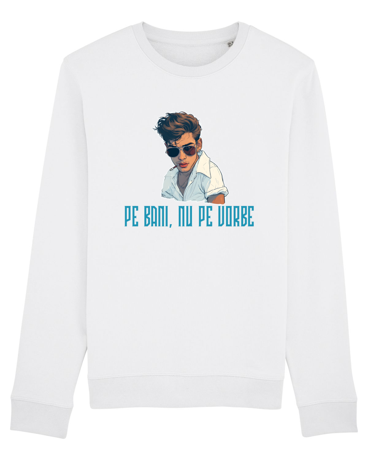 Bluză mânecă lungă Unisex Rise White