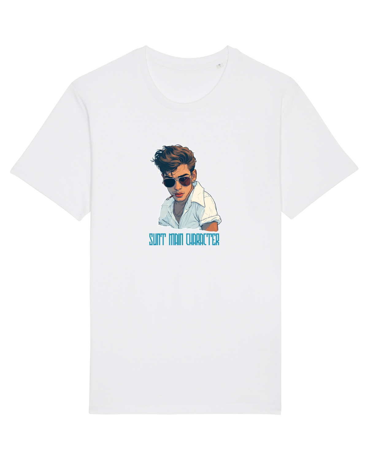 Tricou mânecă scurtă Unisex Rocker White