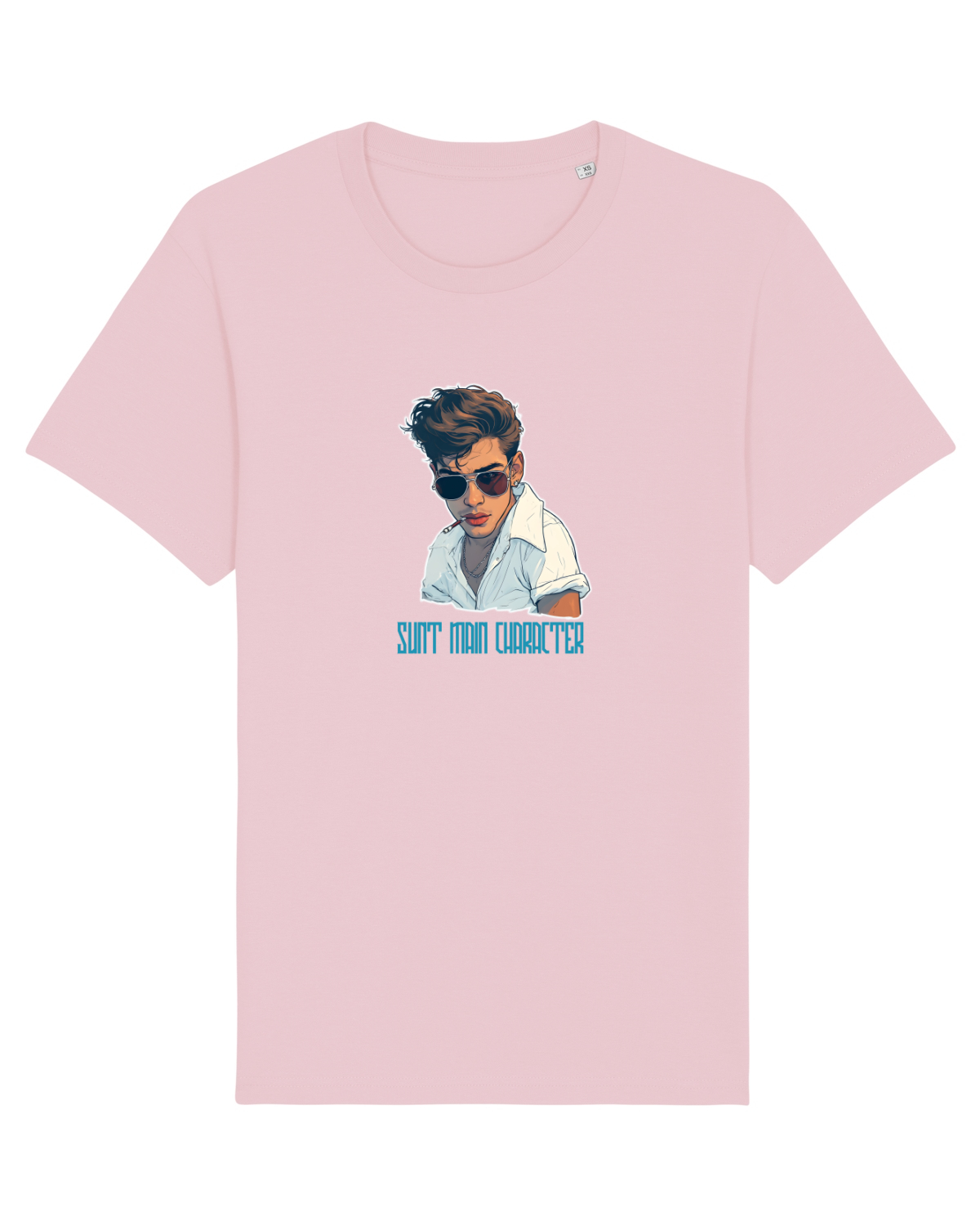 Tricou mânecă scurtă Unisex Rocker Cotton Pink
