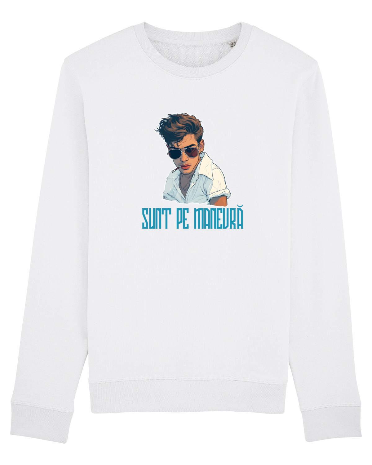 Bluză mânecă lungă Unisex Rise White