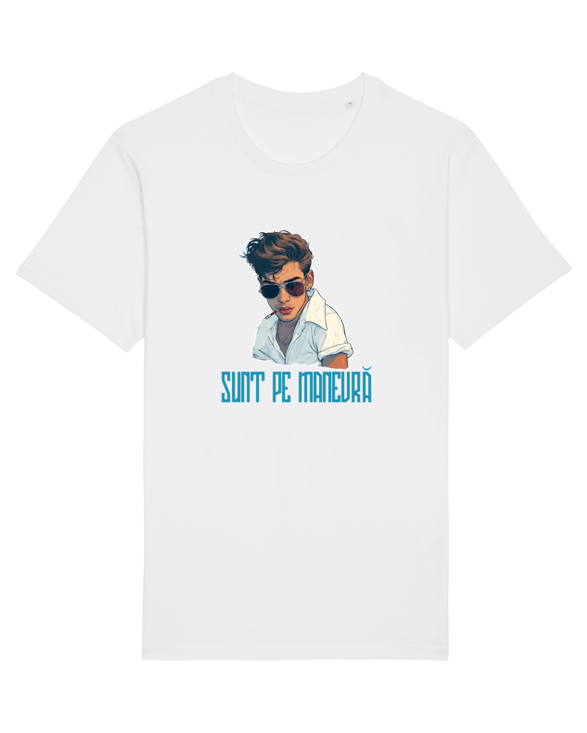 Tricou mânecă scurtă Unisex Rocker White