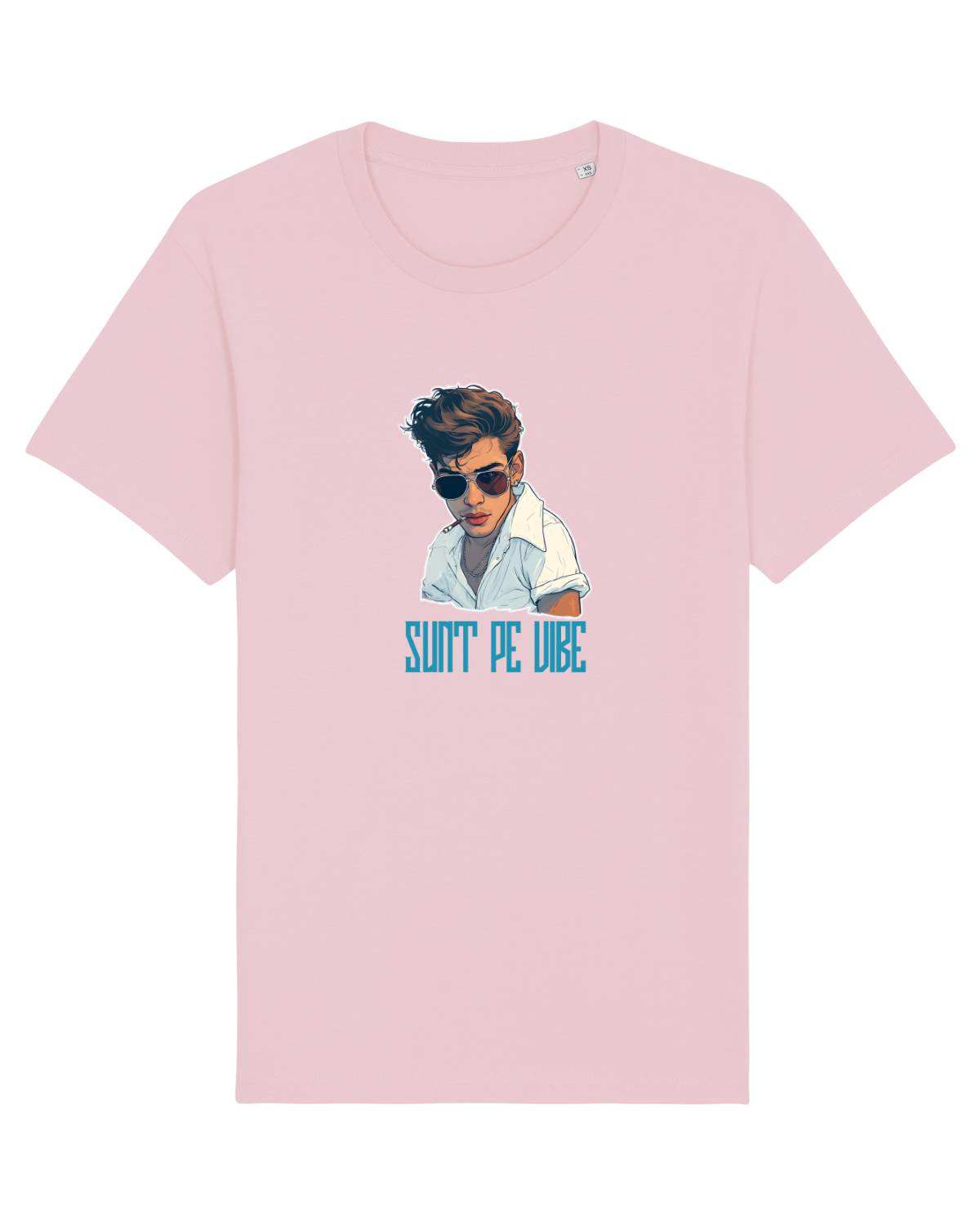 Tricou mânecă scurtă Unisex Rocker Cotton Pink