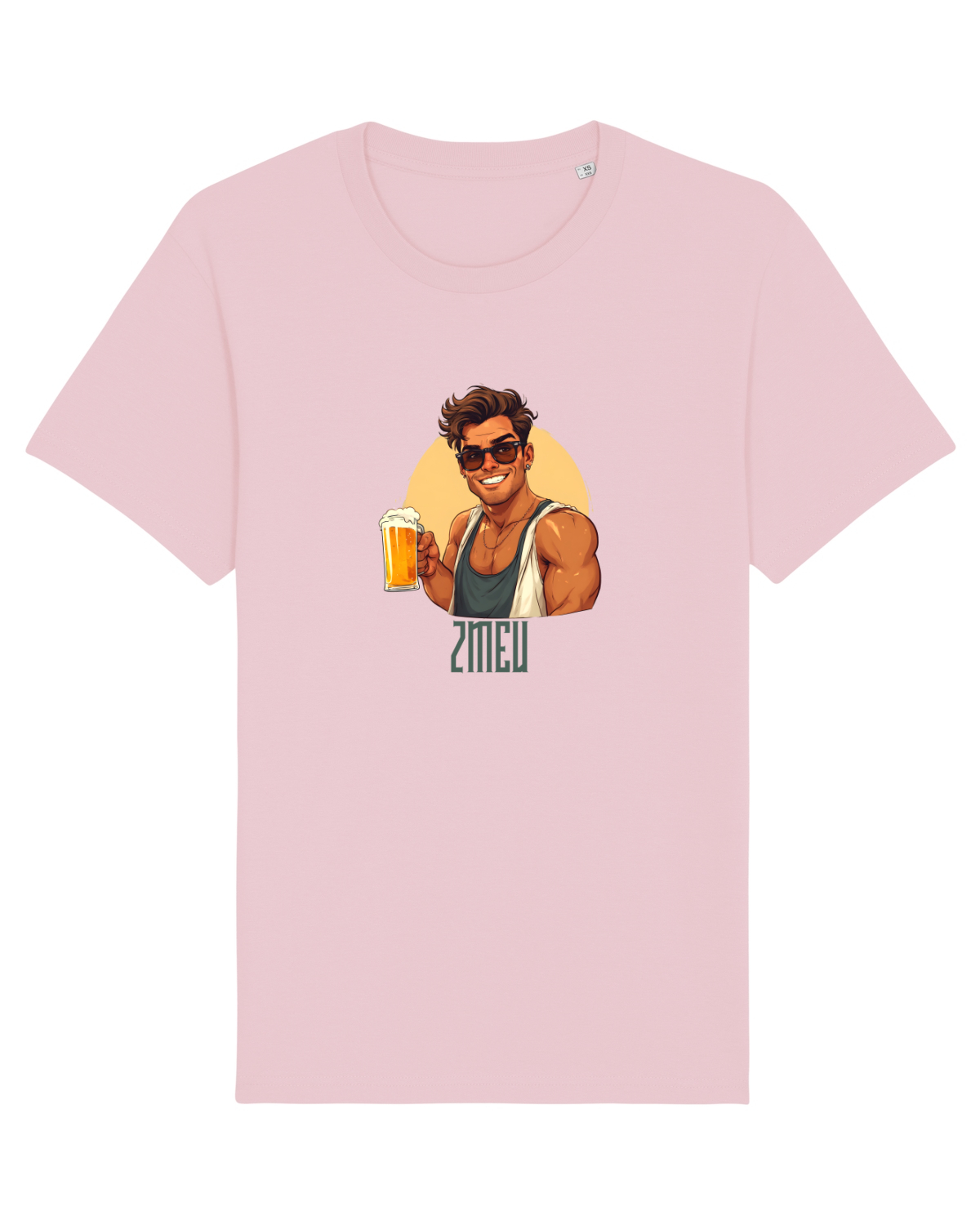 Tricou mânecă scurtă Unisex Rocker Cotton Pink