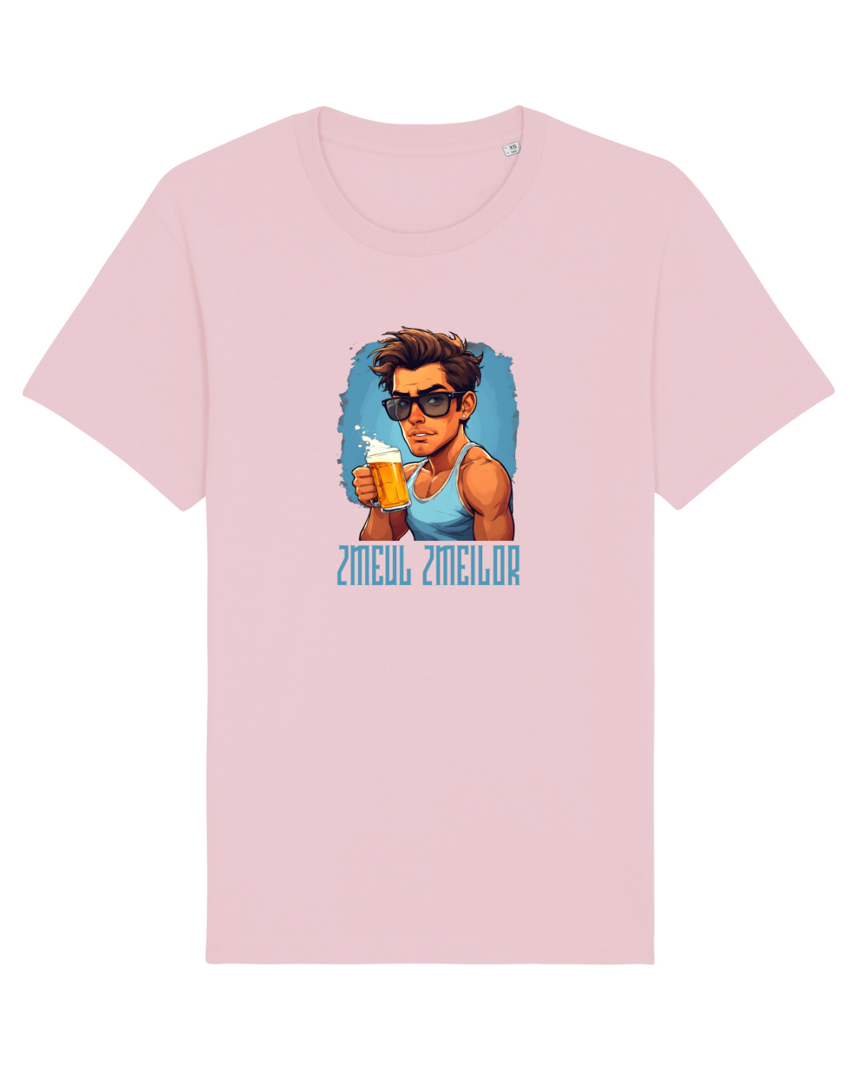 Tricou mânecă scurtă Unisex Rocker Cotton Pink