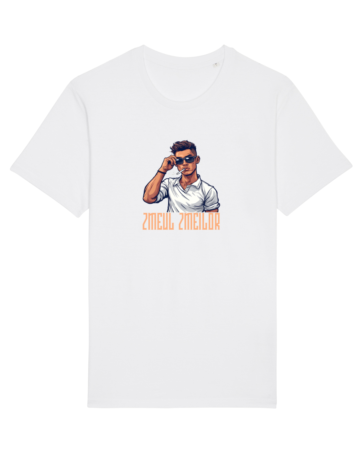 Tricou mânecă scurtă Unisex Rocker White