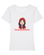 AM GRESIT PADUREA  - SCUFITA ROSIE Tricou mânecă scurtă guler larg fitted Damă Expresser