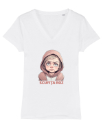 SCUFITA ROZ - SCUFITA ROSIE Tricou mânecă scurtă guler V Damă Evoker