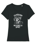 Cu Răcanii Nu Stau la Șprit Tricou mânecă scurtă guler larg fitted Damă Expresser