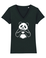 Love Panda – Inimă Mare, Fără Dramă Tricou mânecă scurtă guler V Damă Evoker