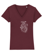 Inimă Vie – Dulce, Fragilă, Reală Tricou mânecă scurtă guler V Damă Evoker