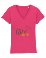 Taco Lover Tricou mânecă scurtă guler V Damă Evoker