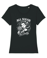 All Sugar, No Daddy Tricou mânecă scurtă guler larg fitted Damă Expresser