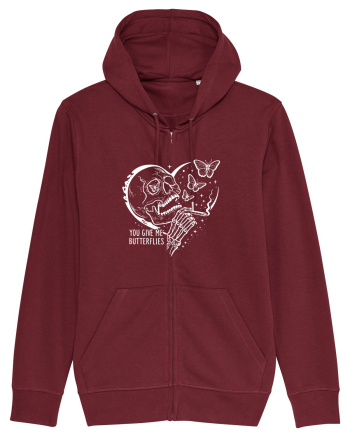 You Give Me Butterflies Burgundy