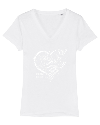 You Give Me Butterflies White