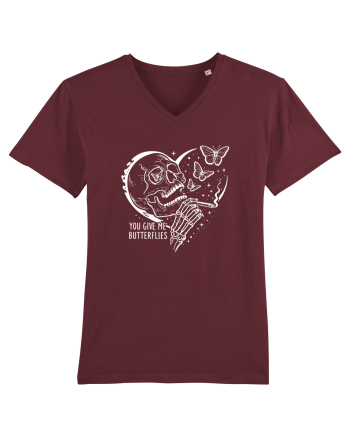 You Give Me Butterflies Burgundy