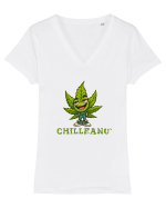 CHILL - CHILLEANU - SPART  Tricou mânecă scurtă guler V Damă Evoker