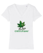 CHILL - CHILLEANU - SPART  2 Tricou mânecă scurtă guler V Damă Evoker