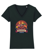 GRATARAGIU SEF - SEFUL GRATARULUI Tricou mânecă scurtă guler V Damă Evoker