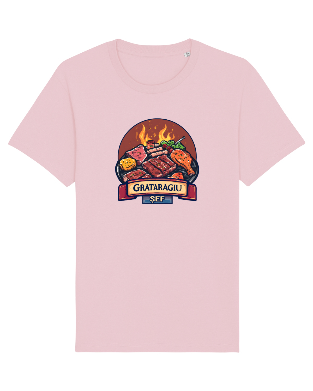 Tricou mânecă scurtă Unisex Rocker Cotton Pink