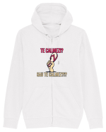 TE CALMEZI SAU TE CALMEZ?!? Hanorac cu fermoar Unisex Connector