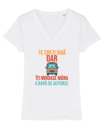 TE CREZI DIVA, DAR ITI MIROASE MANA A BARA DE AUTOBUZ 2 Tricou mânecă scurtă guler V Damă Evoker