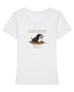 CARTITA - UNDERGROUND RULES! Tricou mânecă scurtă guler larg fitted Damă Expresser